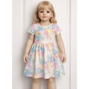 Cat & Jack 2 Pack Multicolored Tie Dye Short Sleeve Dress Size 3T